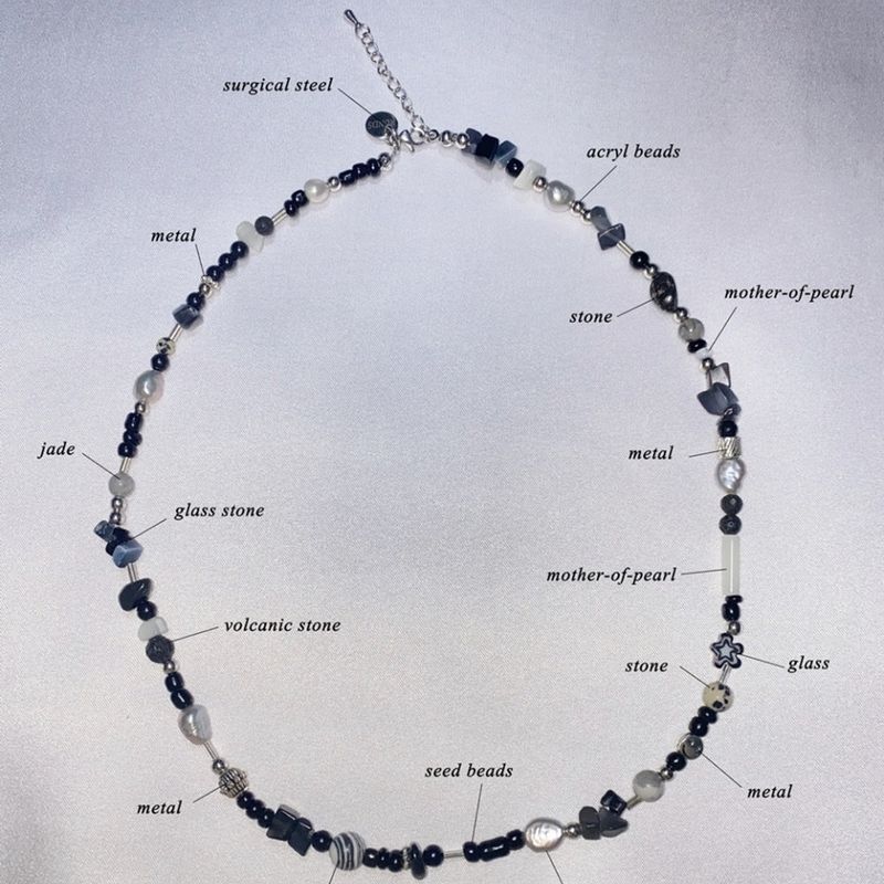 black gemstone necklace