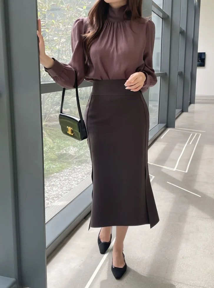 Matune Slit Span Mermaid Skirt