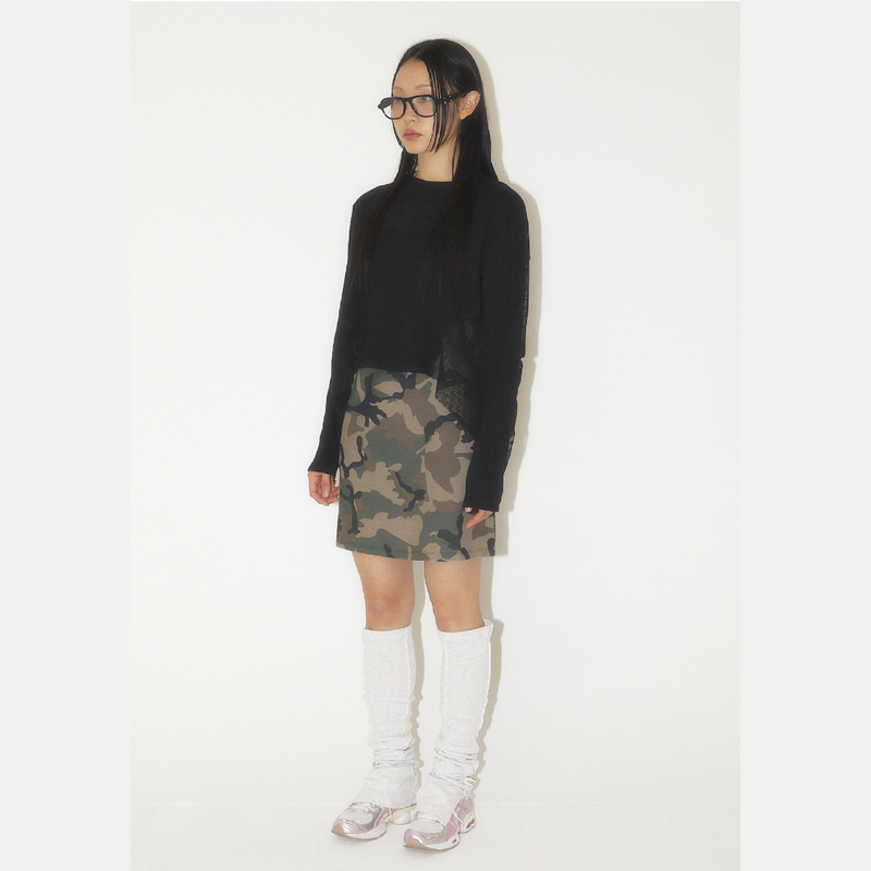 Mesh Waffle long sleeve