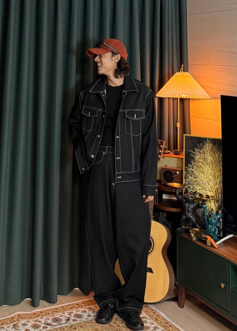 Stitch Bijou Denim Pants 3COLOR