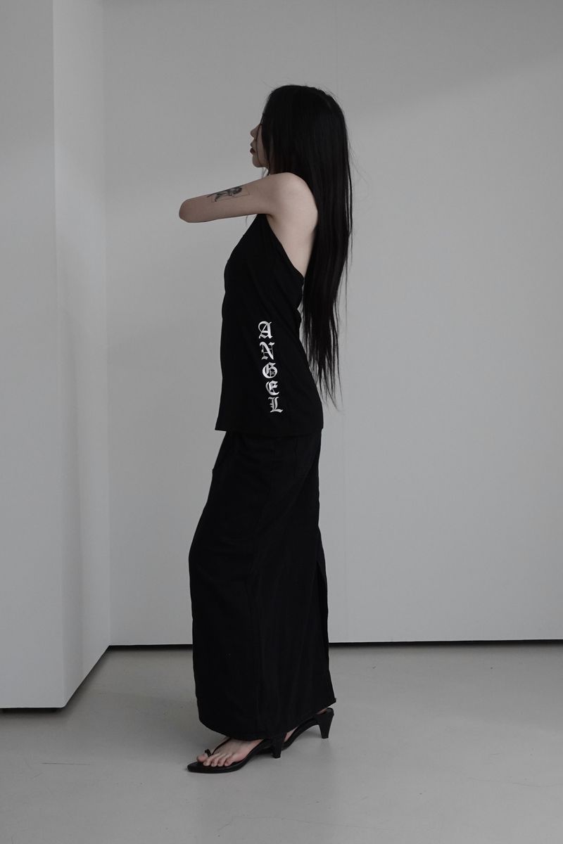 URBAN UNIQUE（アーバンユニーク）の「back slash denim long skirt（Skirts）」