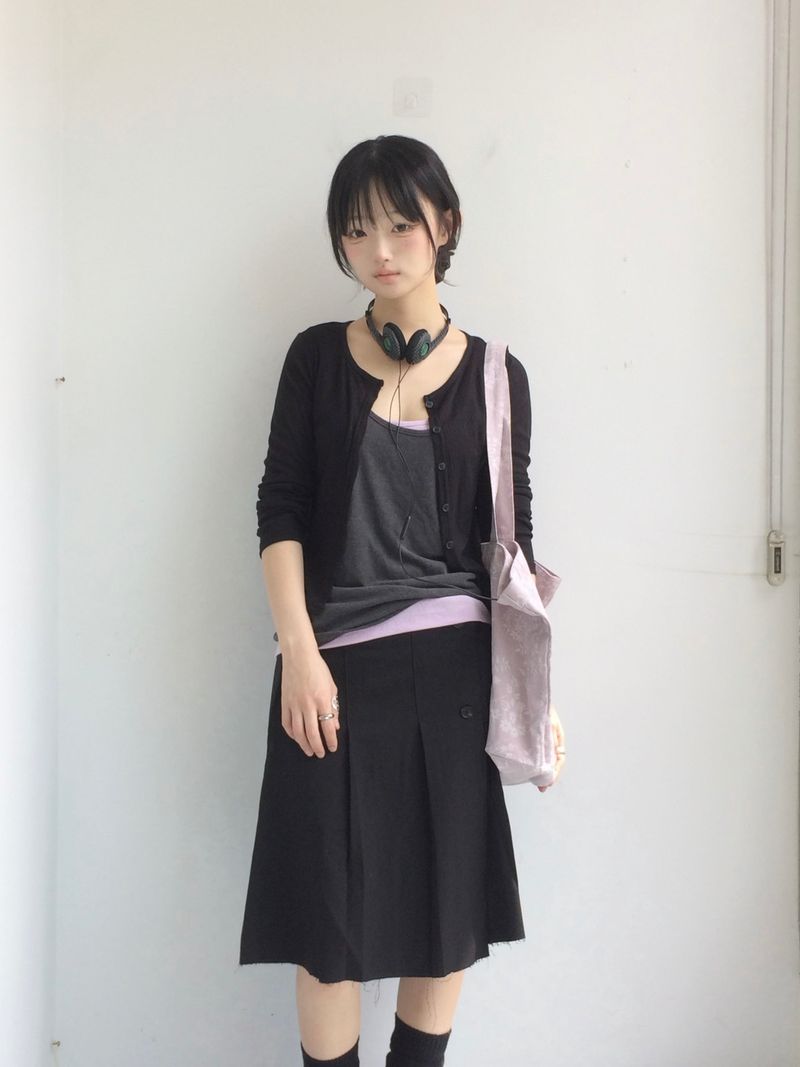 Fringe Button Wrap Skirt