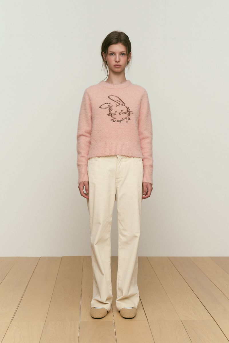 WITTY BUNNY JACQUARD KNIT [PINK]
