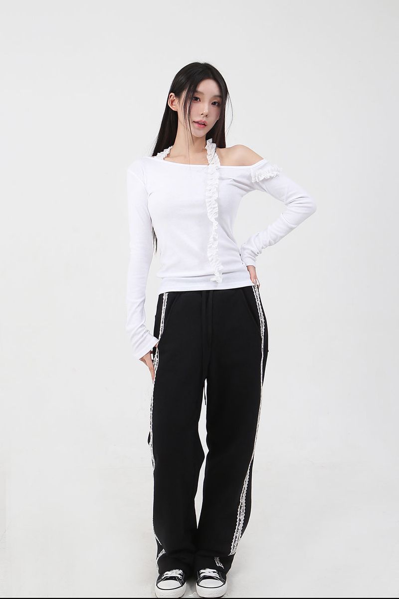 Frill Long Sleeve T-shirt