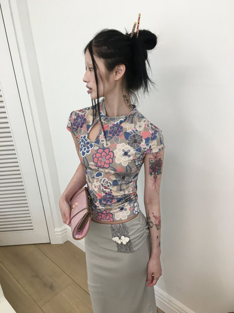 [香] Belle Lace Midi Skirt (3-way) (Gray)
