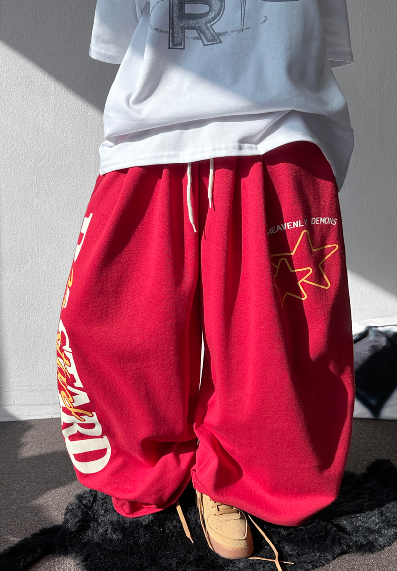 BT Color Tattoo Patch Balloon Pants 3color