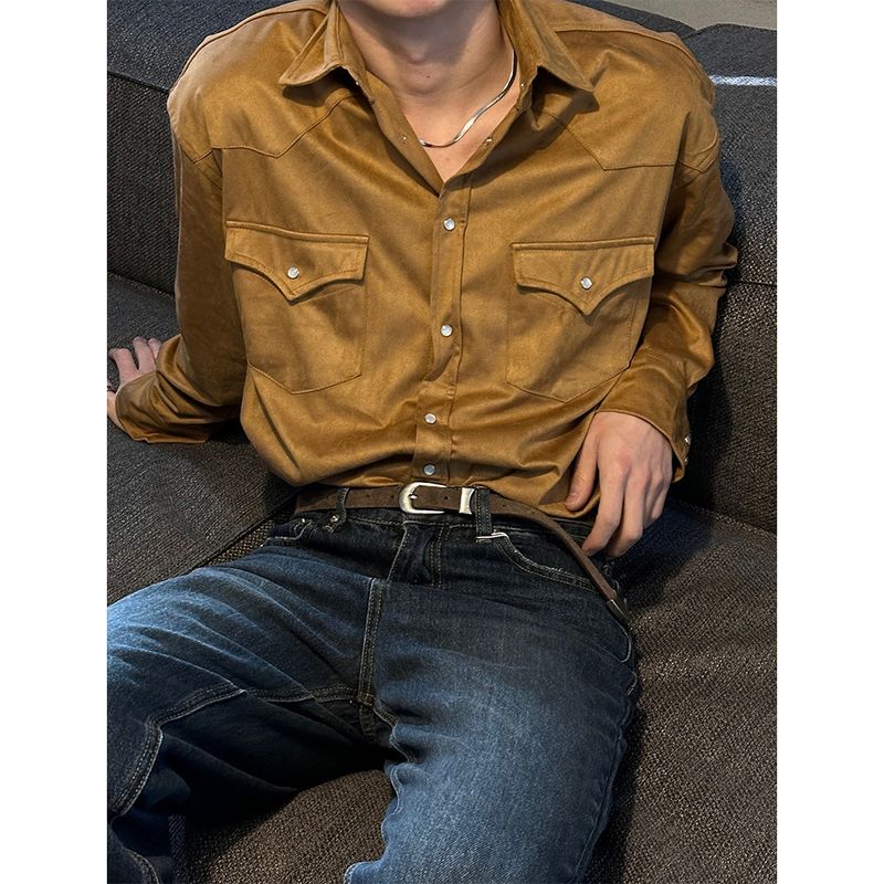 LAURANT（ロラン）の「[S/F] Suede western pocket shirts(2color)（Tops）」