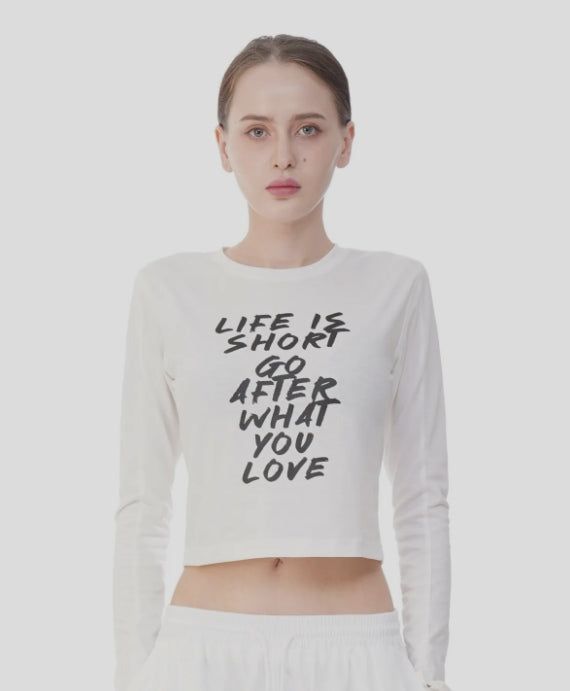 LIFE SEMI WARMER CROP T-SHIRTS 