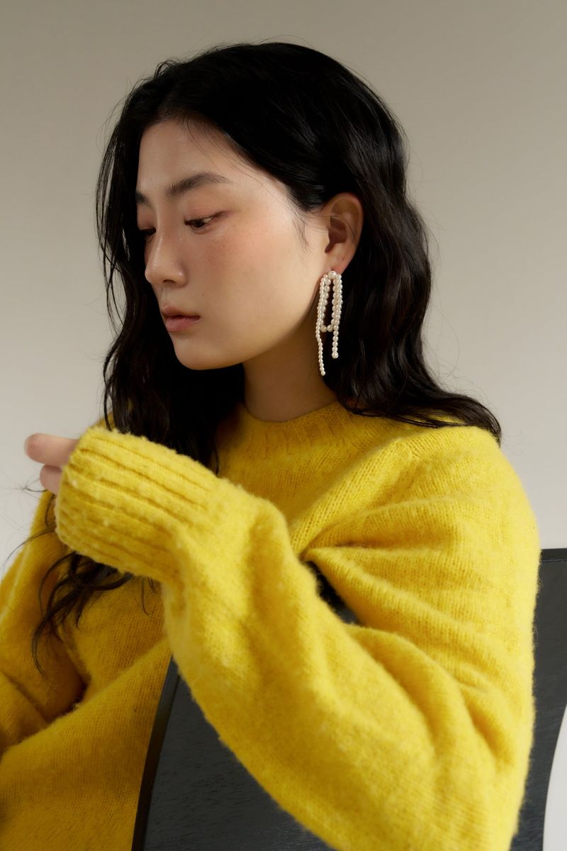ribbon bow drop earring
