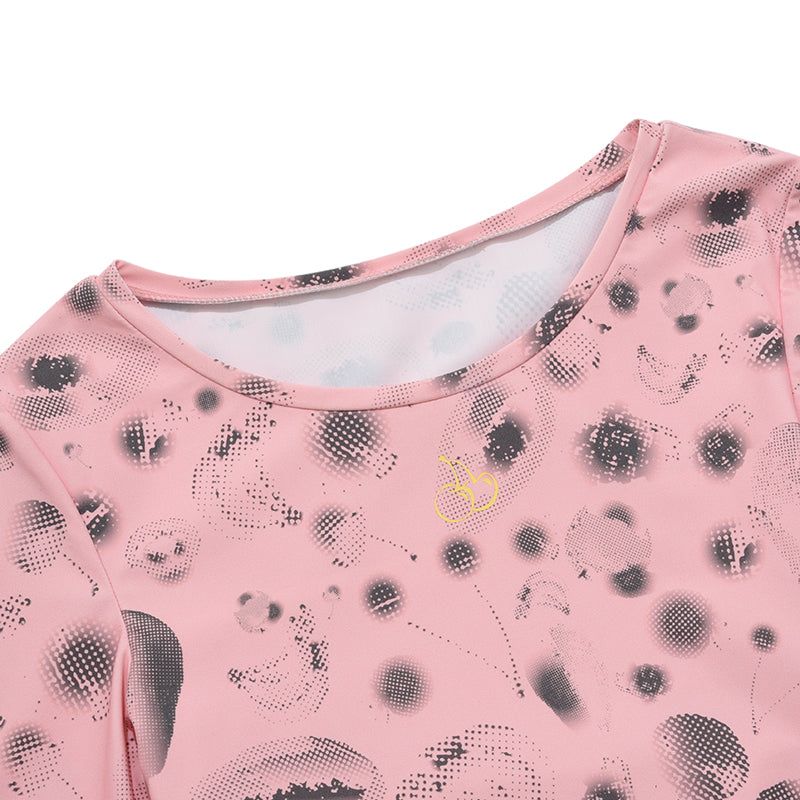 LAYERED LONG SLEEVE RASHGUARD [PINK]