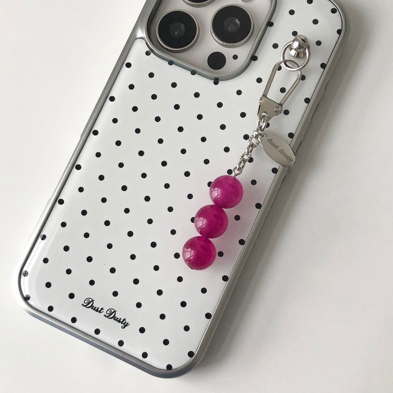 dot silver bumper case [white]