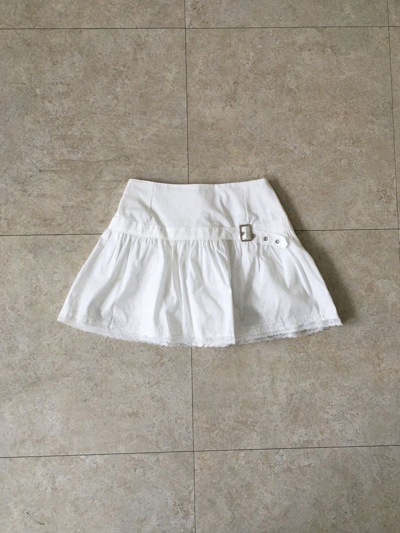 Lace buckle mini skirt pt