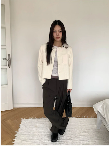 All day semi wide slacks(3color)
