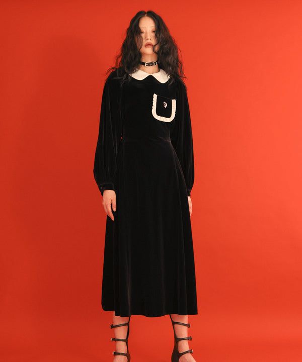 CLUT STUDIO(クラットスタジオ)の「1 0 puff sleeve velvet dress(Dresses)」
