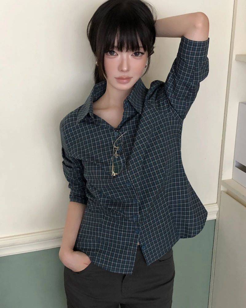 WONDER WONDER（ワンダーワンダー）の「[MADE] イアン7スリーブチェックシャツ（トップス）」