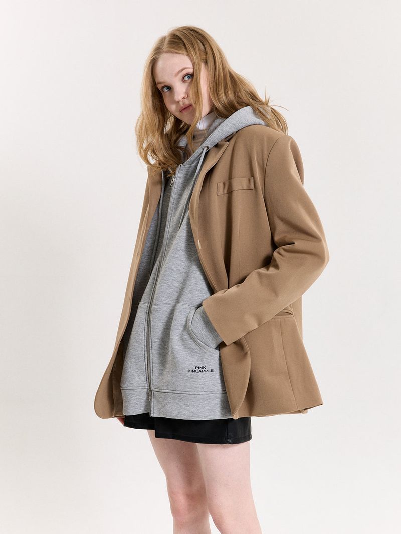 BOXY HOODIE ZIP-UP