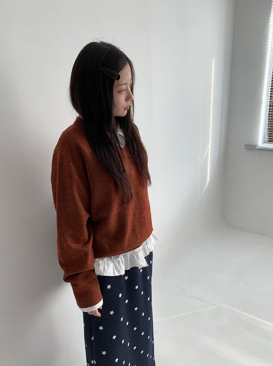 Husit Color Wool V-Neck Knit