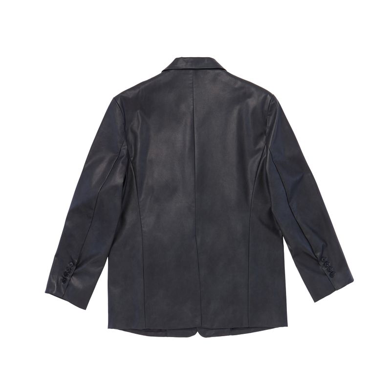 Equal two button leather blazer