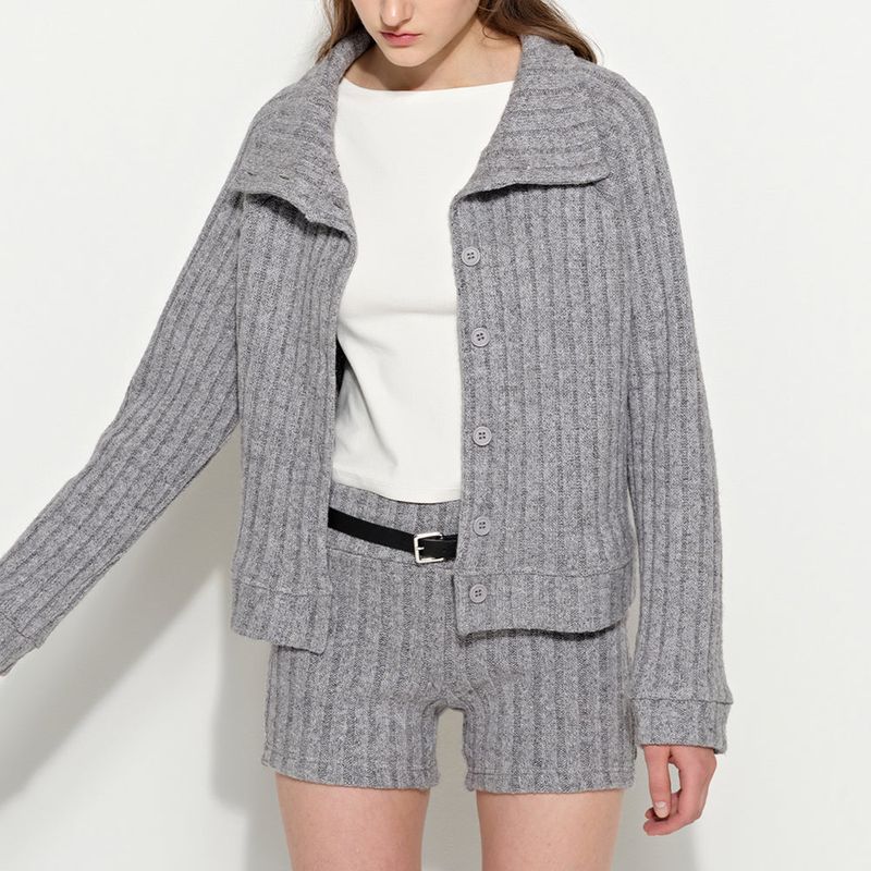 Knit Shorts Gray