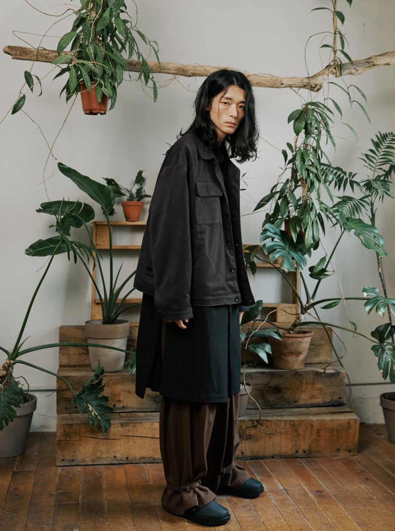 unisex suede jacket gray