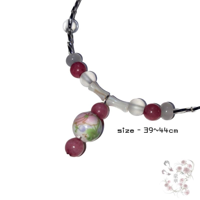 千日紅 oriental gemstone Necklace