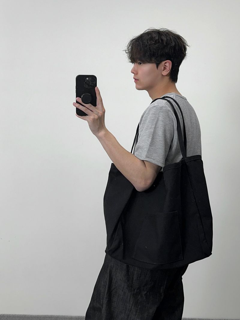 ワッフルヘンリーネックハーフTシャツ