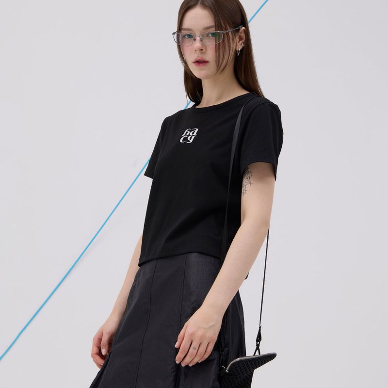 AACA（アカ）の「Silver Foil Tshirt Black & Blue（Tops）」