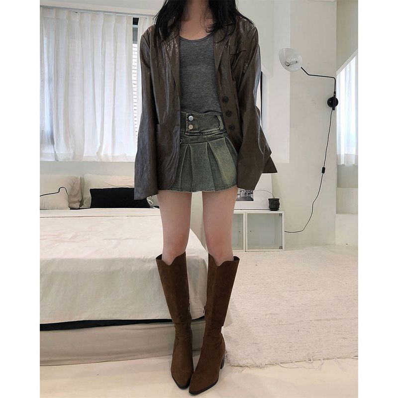 Over Leather Jacket