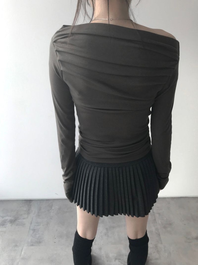 pony pleats skirt (3c)