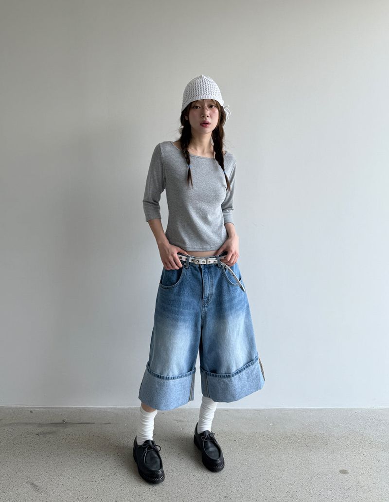 bermuda denim pants