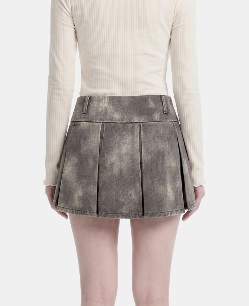 Miley Washed Cargo Pleats Skirt