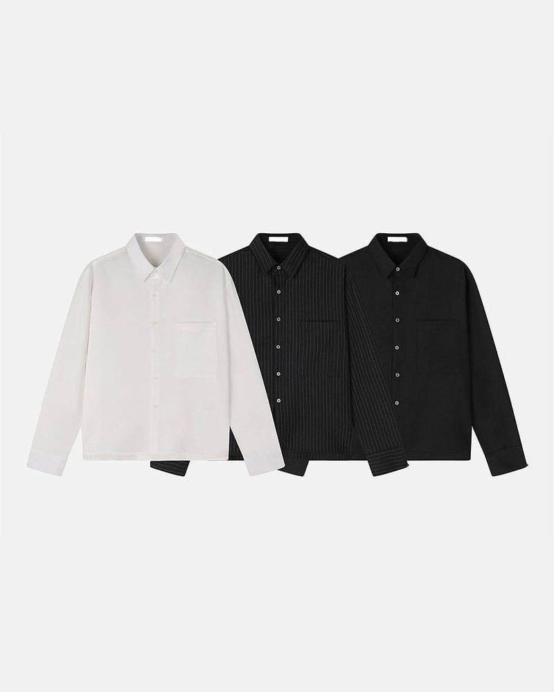 Aon Basic Cropped Shirt