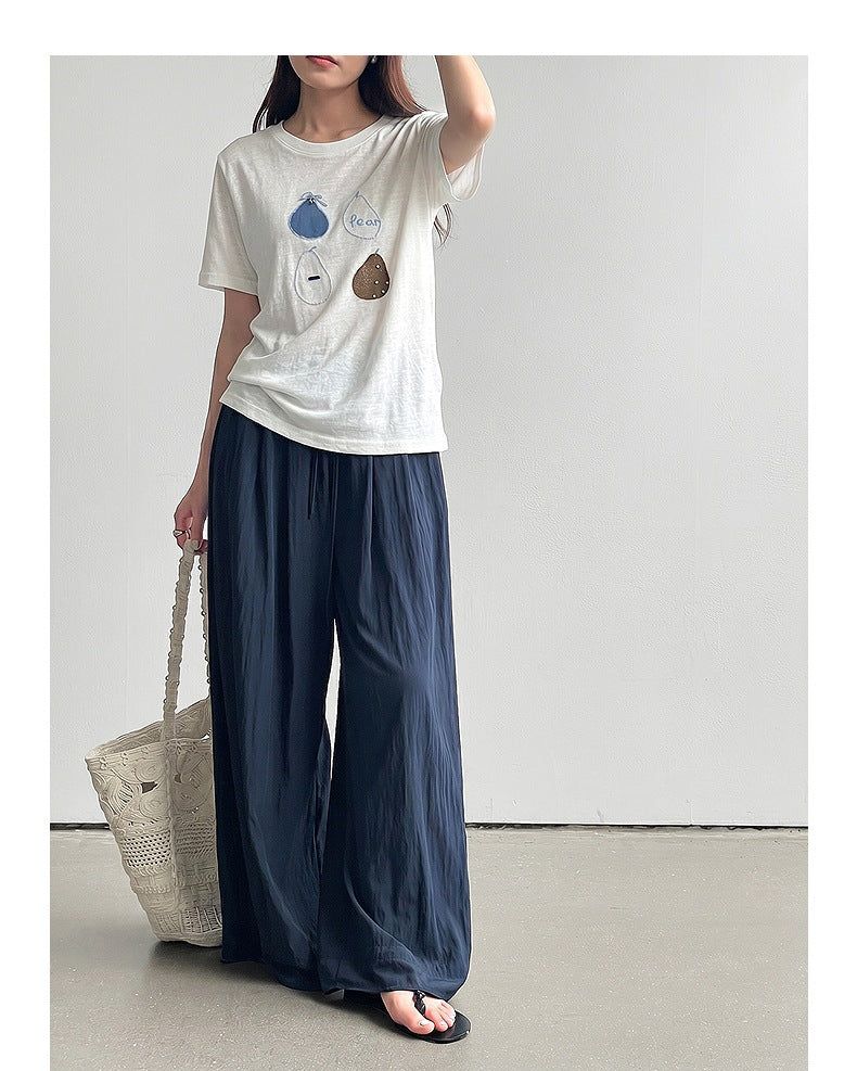 Cute Pear Art Crew Neck T-Shirt