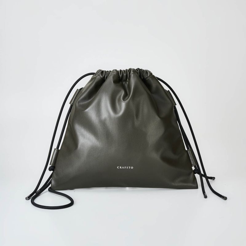 Recycled ECO Leather Drawstring Bag