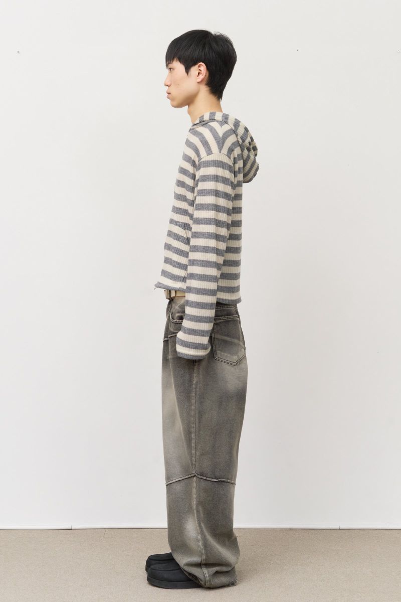 Ocean Striped Warmer Zip Hoodie