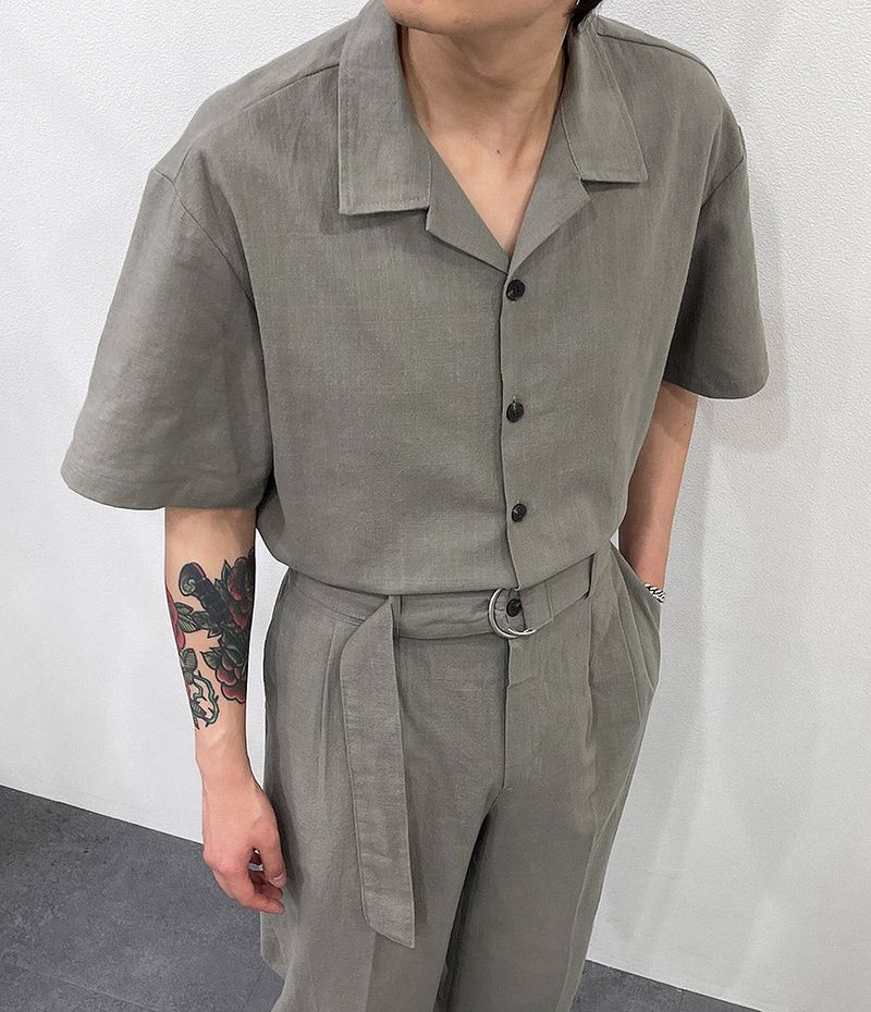 RO linen wide jumpsuit (3 colors)