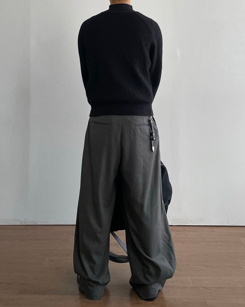 Foen Wool Stripe Slacks