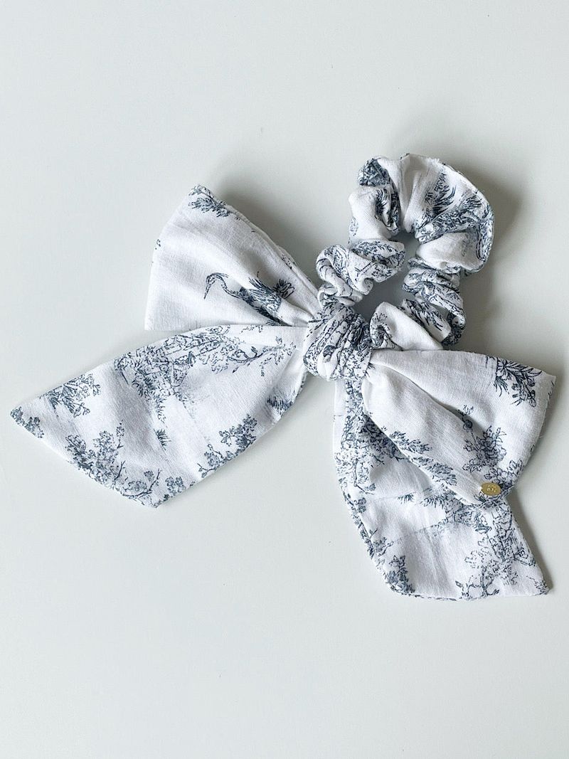 French Etoile Ribbon Scrunchies [Gray]