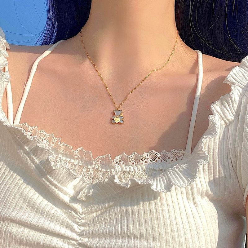 Luv in bear necklace