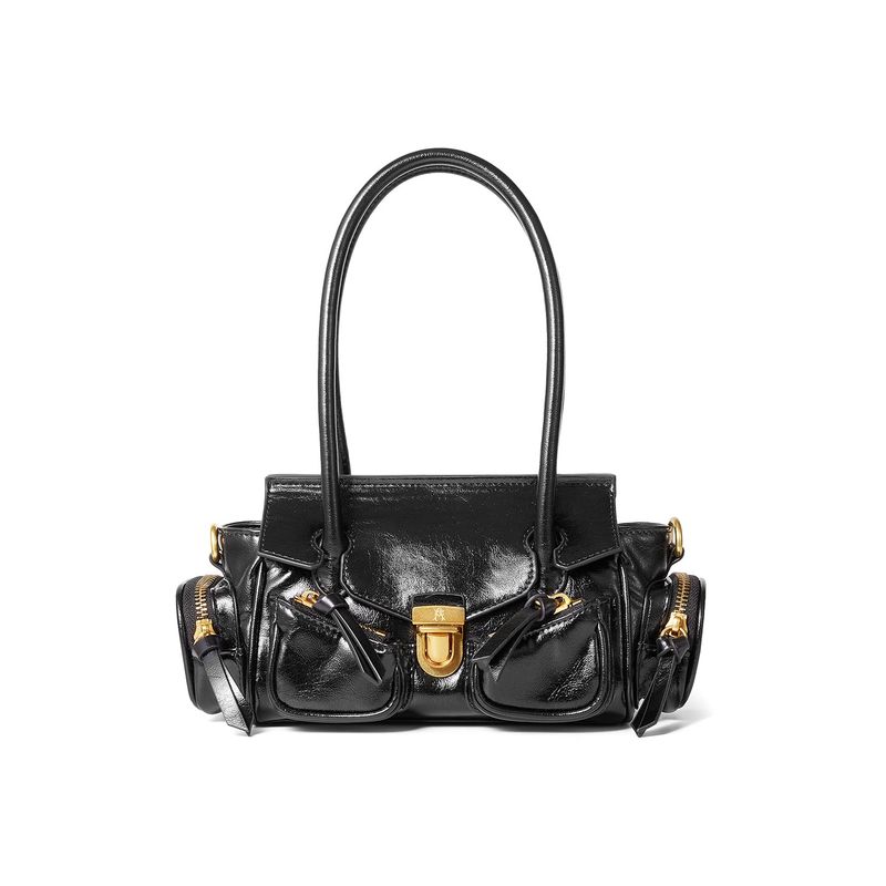 Mini “Milano” Oiled Leather Biker Bag