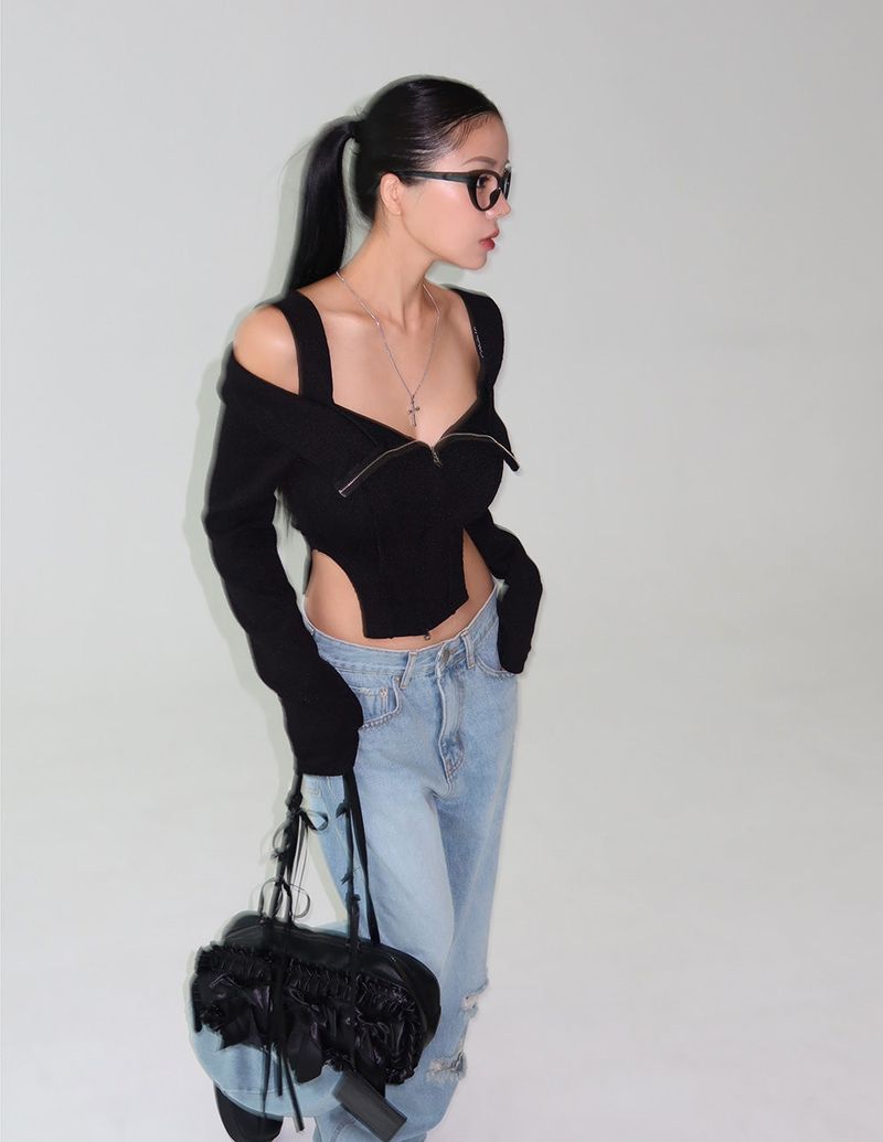 hip lettering wide jeans