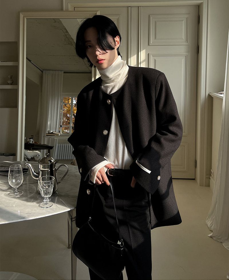 Sold winter tweed jacket (2 color)