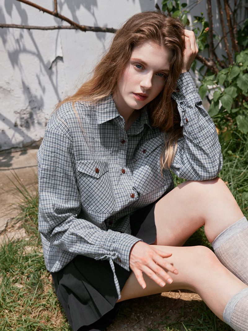 ELOWEN check pocket shirt