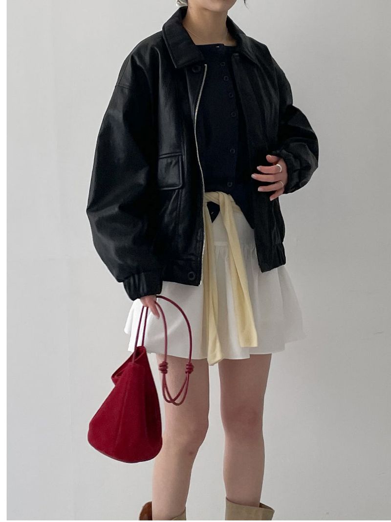 INCHANT ME(インチャントミー)の「Monet Leather Loose Fit Blouson Jumper(Jackets/Outerwear)」