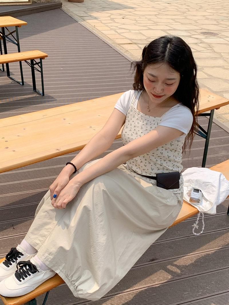 pumpkin balloon pocket long skirt
