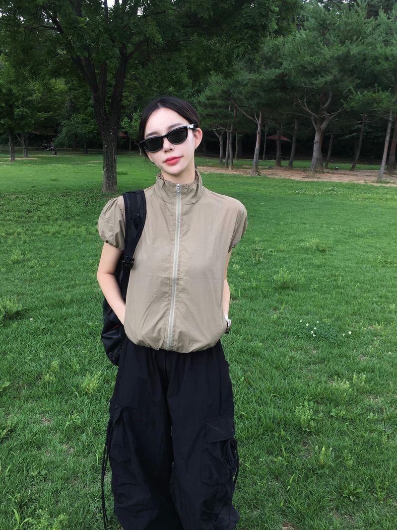 Puff Volume Half Zip-Up (2c)