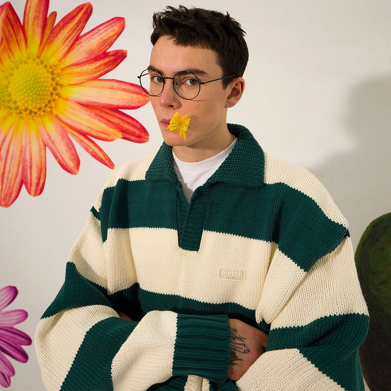 MAINBOOTH（メインブース）の「Traveler Oversized Sweater(TEAL GREEN)（Tops）」