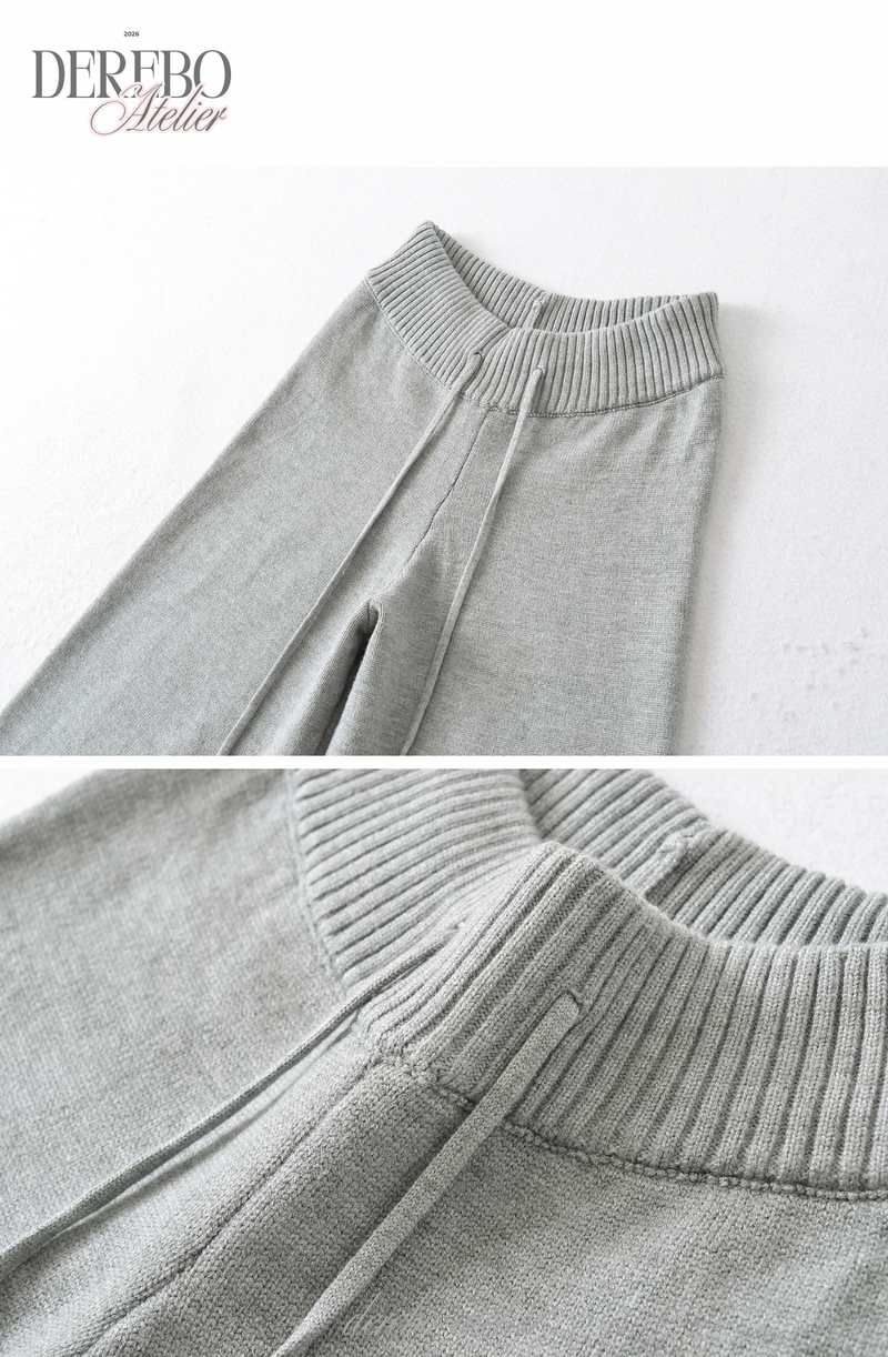 Cozy Knitwear Zip-up Training Set-up (TOP)