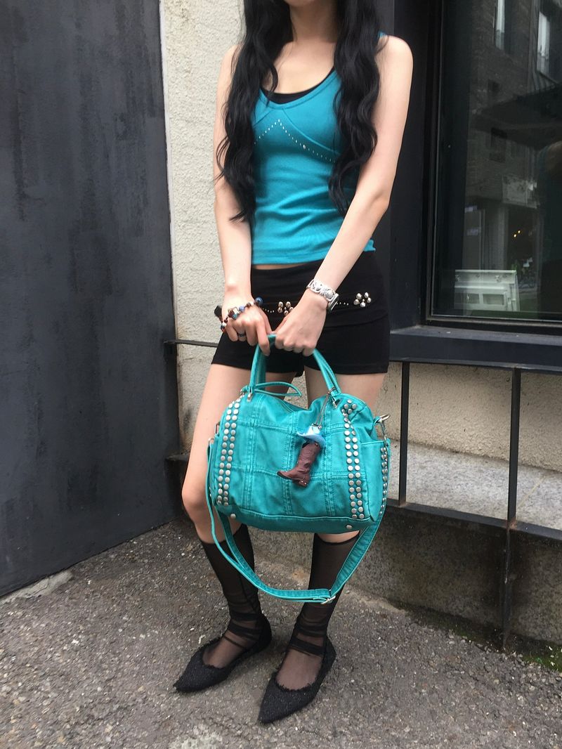 Vintage Stud Boston Bag