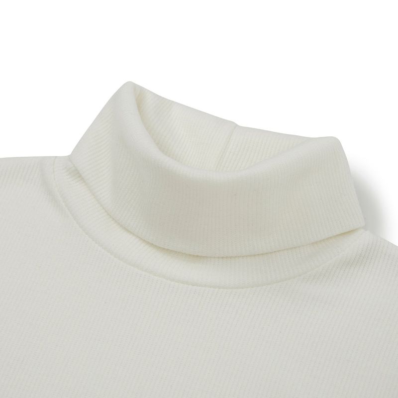 スリムフィットアンバランスタートルネック / Slim-fit Unbalance Turtleneck [WHITE]